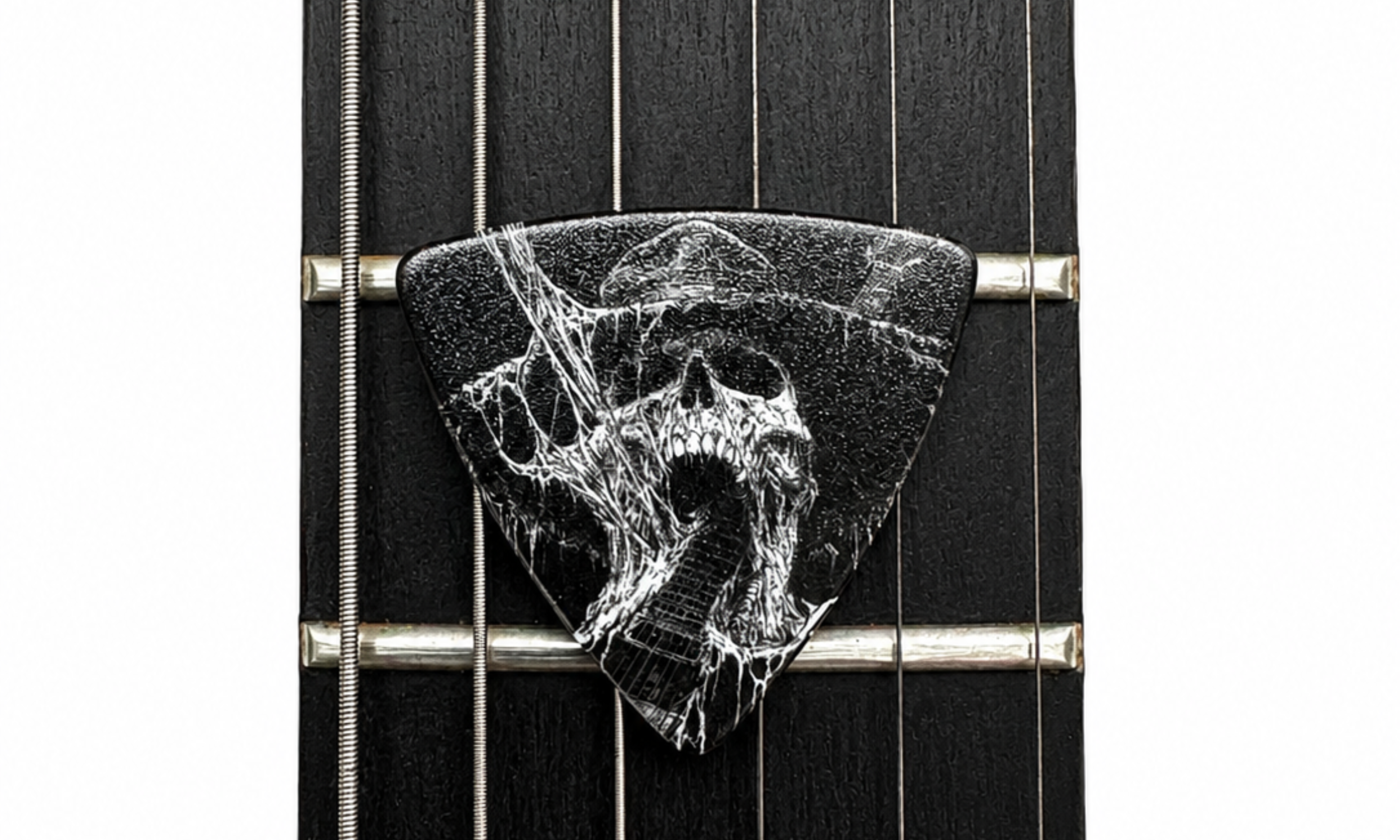 DORTI Neck Feeder Pro Series pick on a guitar fretboard