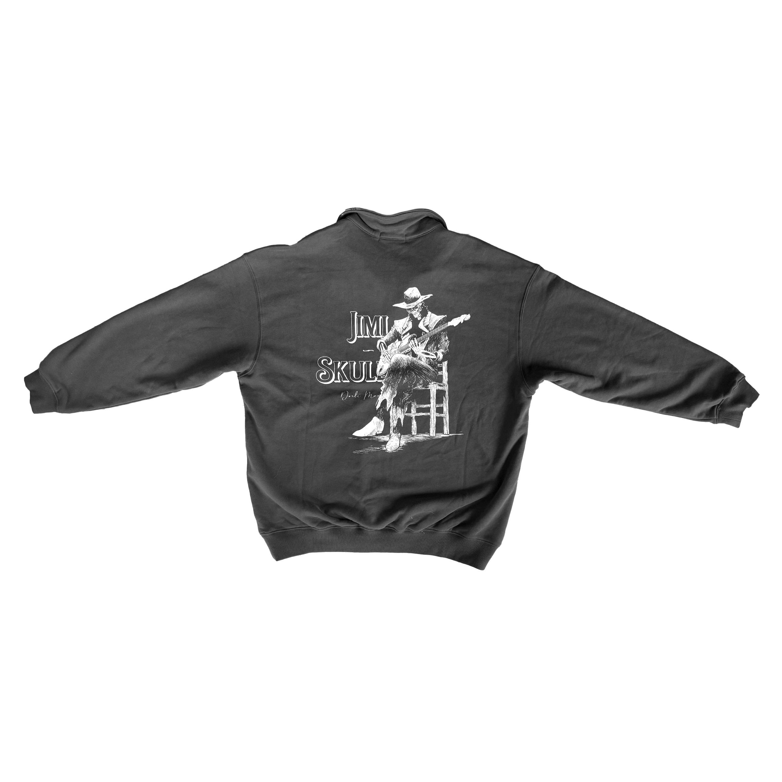 Jimi Skull Heavyweight Polo-Collar Sweatshirt