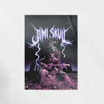 DORTI poster of a musician playing guitar with 'Jimi Skul' text on a dark background
