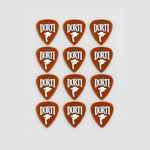 DORTI Standards nylon guitar pick 12-pack: twelve orange 0.96mm picks in a grid