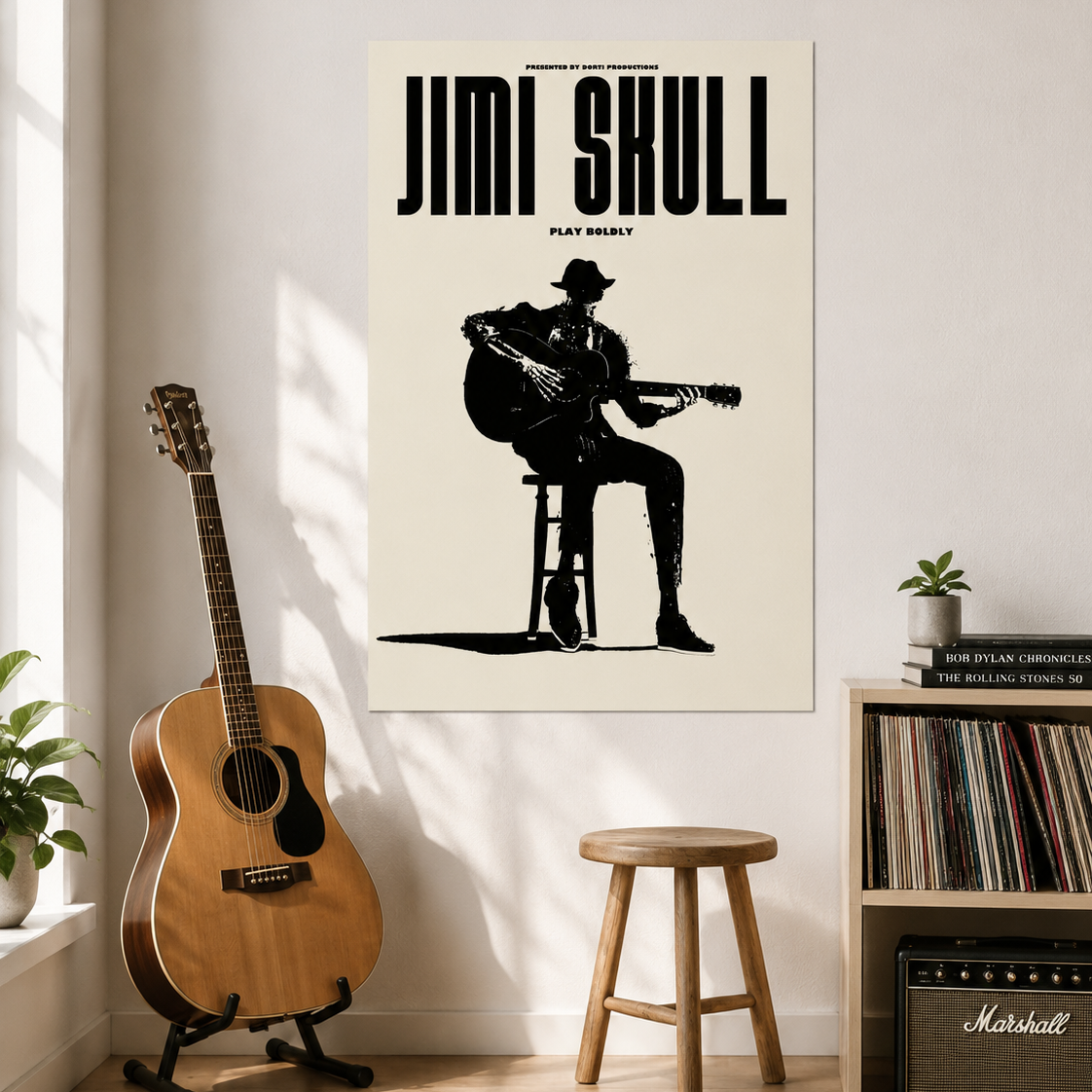 Jimi Skull Play Boldly Poster