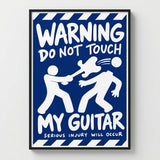 Touch Touch my Guitar Framed Poster