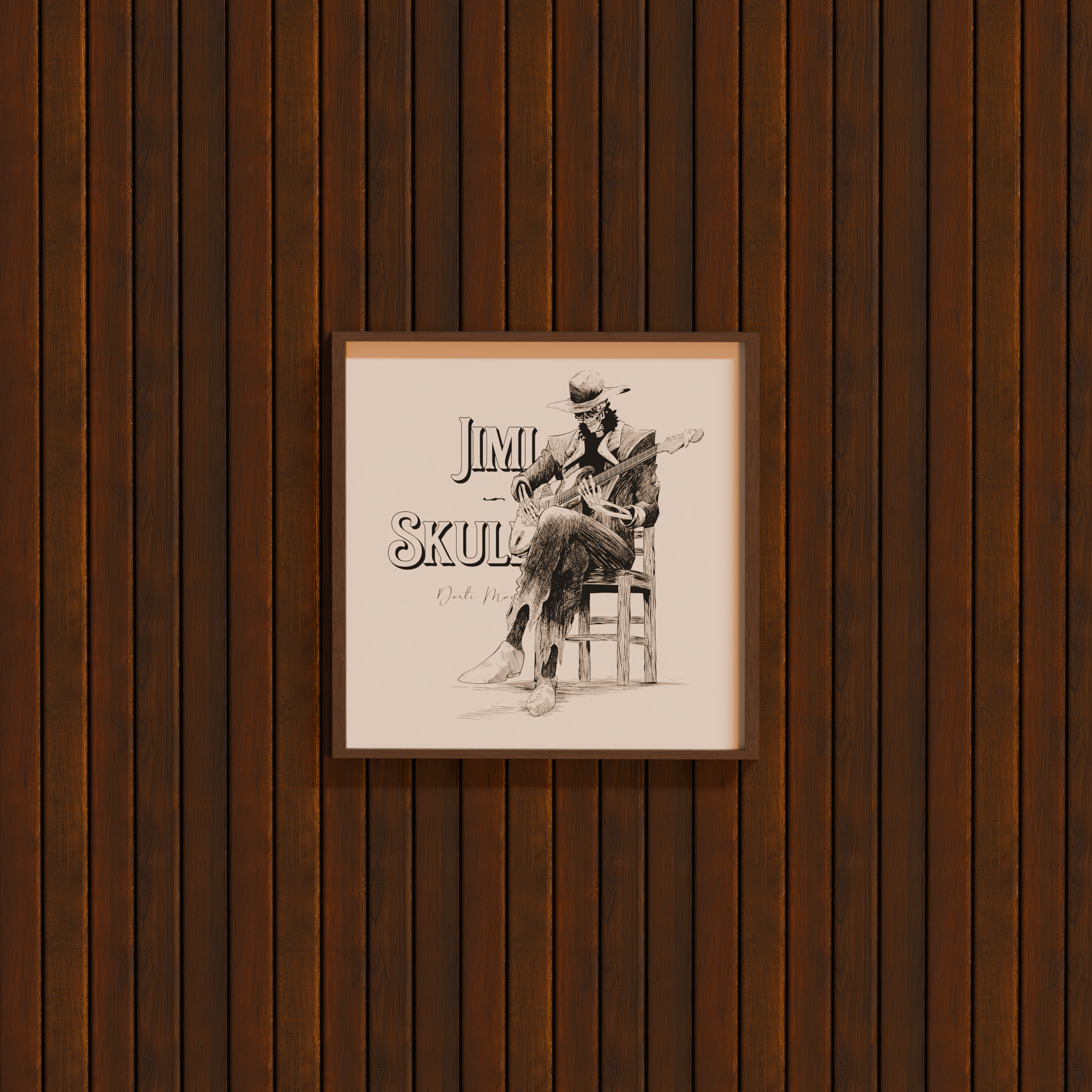 The Jimi Skull Blues Classic Matte Paper Poster 25x25 cm / 10x10″