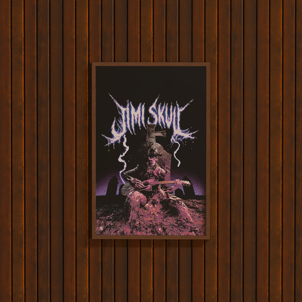 The Jimi Skull Grunge Premium Matte Paper Poster 30x45 cm / 12x18″