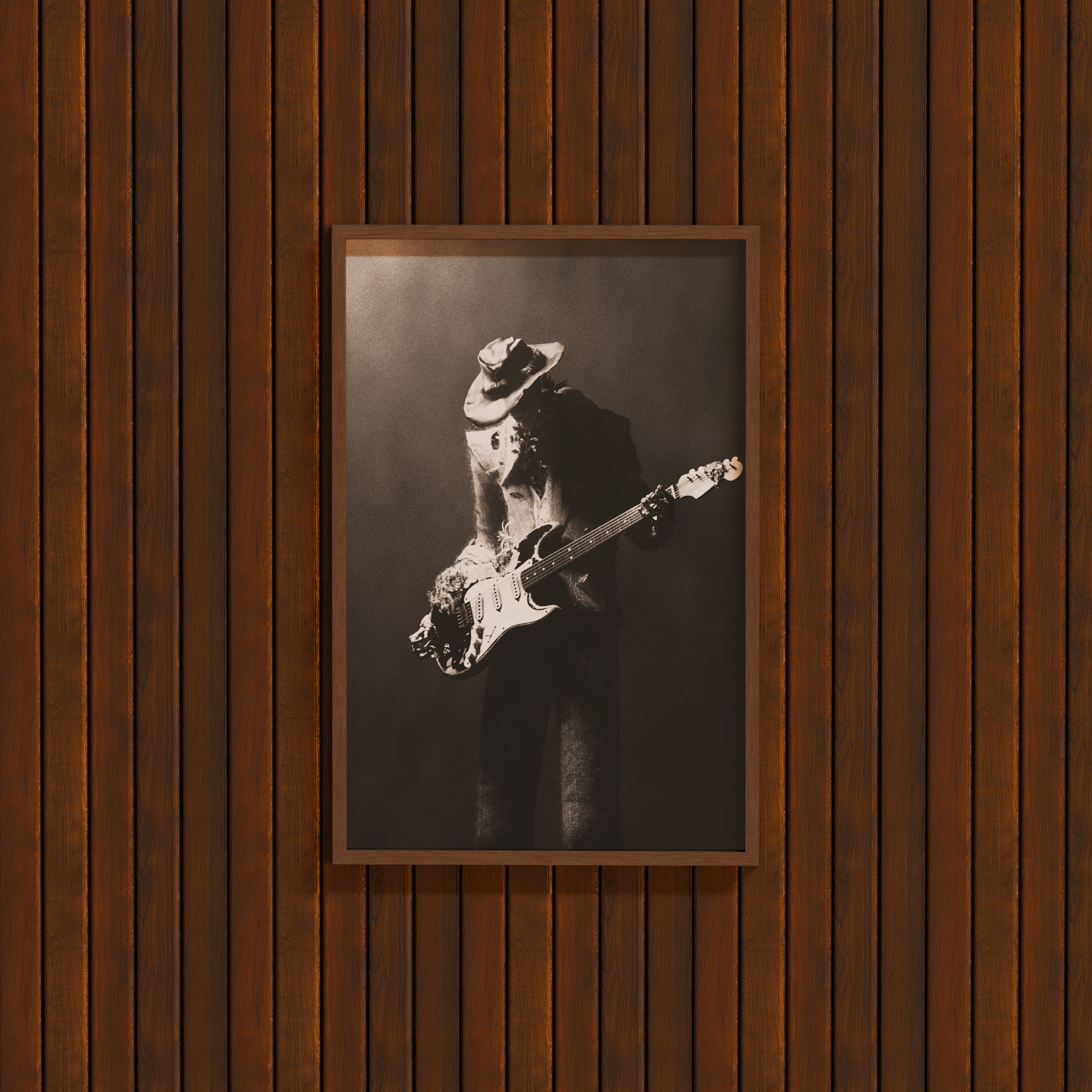 The Jimi Skull B/W Museum-Quality Matte Paper Poster 30x45 cm / 12x18″