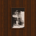 DORTI framed black and white artwork of Jimi Skull on a wooden wall