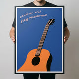 Caution: Will Play Wonderwall Framed Poster